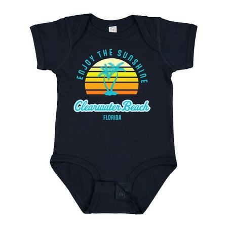 

Inktastic Summer Enjoy the Sunshine Clearwater Beach Florida in Blue Gift Baby Boy or Baby Girl Bodysuit