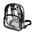 thumbnail image 1 of Mochila transparente mini, transparente, impermeable, de 2 capas, con cremallera, de PVC, resistente al desgaste, para viajes., 1 of 14