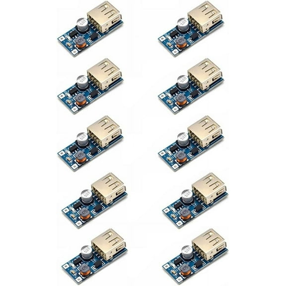 Treedix 10pcs DC-DC Converter Step Up Boost Module (0.9V~5V) Boost 5V 600MA USB Boost Circuit Board USB Charger