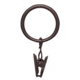 thumbnail image 1 of Anillos para cortinas Kenney Clip, paquete de 14 unidades, 5/8 a 3/4, en metal marrón, 1 of 5