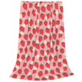 thumbnail image 2 of Sikiie Strawberry And Flowers Ultra-Soft Micro flannel Blanket Luxury All Seasons Warm Blanket for Bedding Sofa and Travel (4 sizes)-80"x60", 2 of 7
