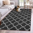 thumbnail image 3 of 3x5 Washable Area Rug, Black Plaid Non-Slip Rectangle Rug for Living Room Bedroom, Retro Country Moroccan National Geometrical Plaid Indoor Low Pile Floor Mat for Home Decor, 3 of 9