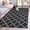 Black, variant on Brown Moroccan Round Rug 3.3ft Washable Circle Entryway Rugs Non Slip Morocco Abstract Quatrefoil Geometric Area Rug Indoor Floor Carpet for Bedroom Kitchen Living Room Home Office Dining Room
