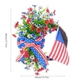 thumbnail image 2 of Patriotic Swag 4th of July Wreaths for Front Door, Independence Memorial Day Garland Wreath for Home Wall Decor American Flag Wreaths Holiday Decor Supplies Summer Hanging Porch, 2 of 7