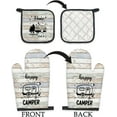 thumbnail image 6 of Camping Gifts Oven Mitts and Pot Holders Sets, Happy Camper Gifts Rv Kitchen Accessories Sets, Camping Themed Home is Where We Park It Heat Resistant Oven Glove Potholders for Kitchen Cooking, 6 of 6