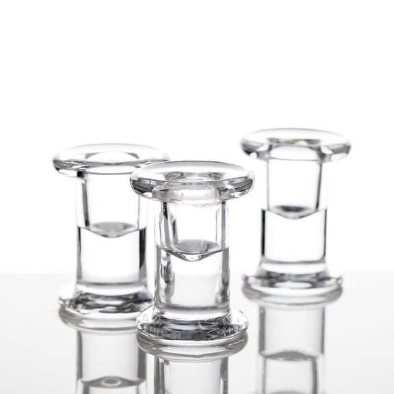 Richland Simple Glass Taper Candle Holder Set of 6