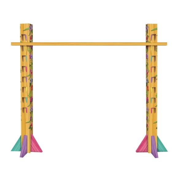 Juego de fiesta Tropical Limbo de cartón Beistle de 5 x 5 pies