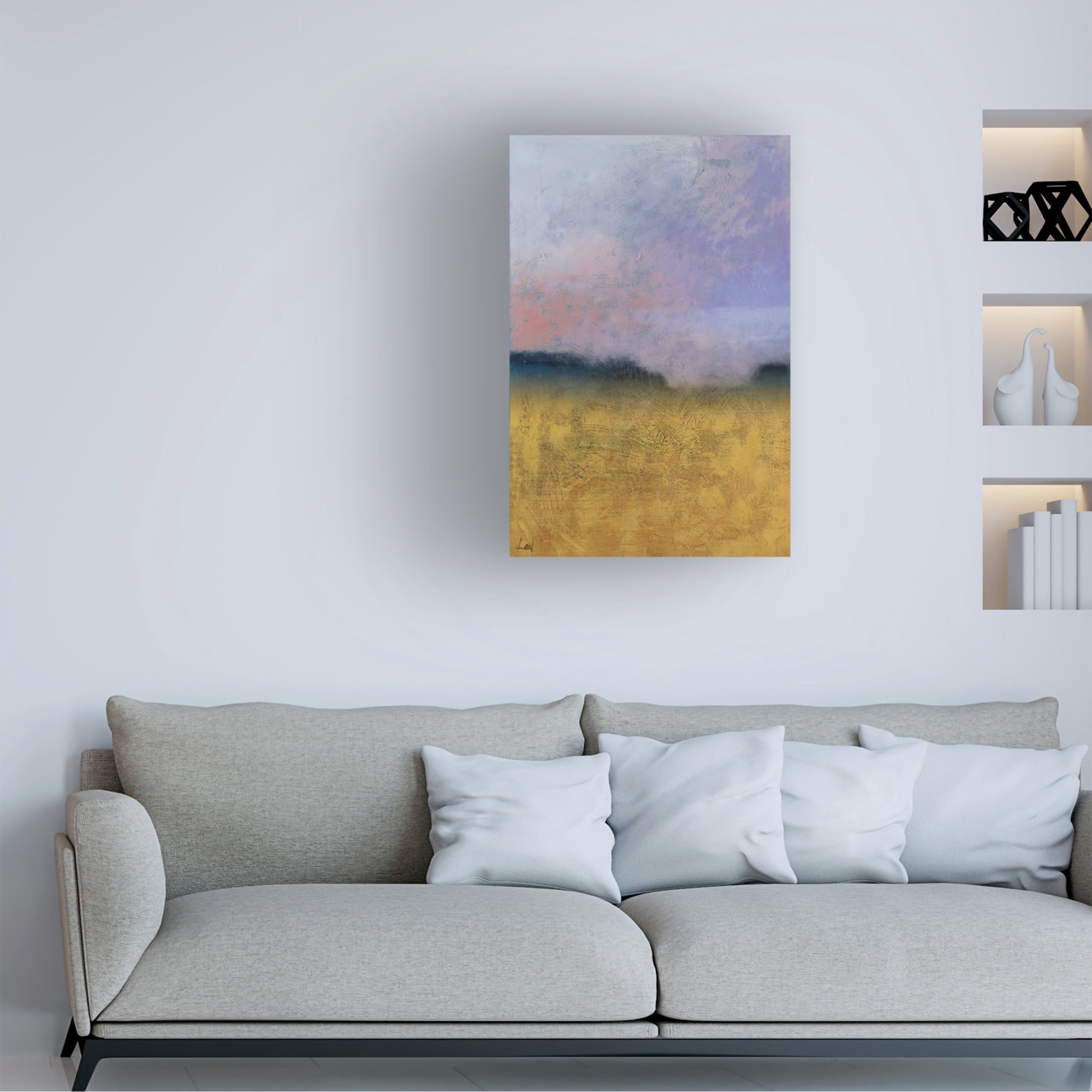 Canvas Wall Art - Pablo Esteban 'Horizon Haze 2' Wall Art for Living Room, Bedroom, or Office Décor by Trademark Fine Art - 12 x 19 Inches