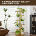 Plant Stand Bamboo Plant Stands for Indoor Plants 6 Tier 7 Potted Tall
