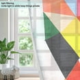 thumbnail image 4 of Yayeee Window Curtains Light Filtering 63"x42" Grommet Panel Pair Home Living Room Decor, Purple Triangles, 4 of 7
