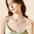 thumbnail image 2 of Blaniy Angel Wing Necklace for Women 925 Sterling Silver Teardrop Pink Tourmaline Pendant Necklace October Birthstone Jewelry Gifts for Her, 2 of 7