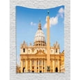 thumbnail image 1 of Obelisk Tapestry, Day Time Photo of Historic St. Peter's Building Renaissance Architecture Traveling, Wall Hanging for Bedroom Living Room Dorm Decor, 40W X 60L Inches, Multicolor, by Ambesonne, 1 of 2