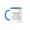 Blue/White, variant on 3drose, 44 Years of Marriage 44th Wedding Anniversary in Months Days Hours, 11oz Two-tone Blue Mug