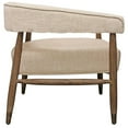 thumbnail image 3 of Quinn  Arm Chair with Solid Wood Frame Upholstered in Ivory Fabric, 3 of 6