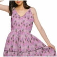 thumbnail image 5 of Moomaya Cotton V Neck Sleeveless Long maxi Dress Spaghetti Strap Casual Clothing, 5 of 6