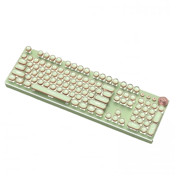 GJX Gaming Keyboard, Flexible, Wired Wireless, Gaming Keyboards, Single Piece, Typewriter Keyboard Wireless, with 1*46 X 15 X 5 Cm / 0.9 Kg, Green, 1 Count