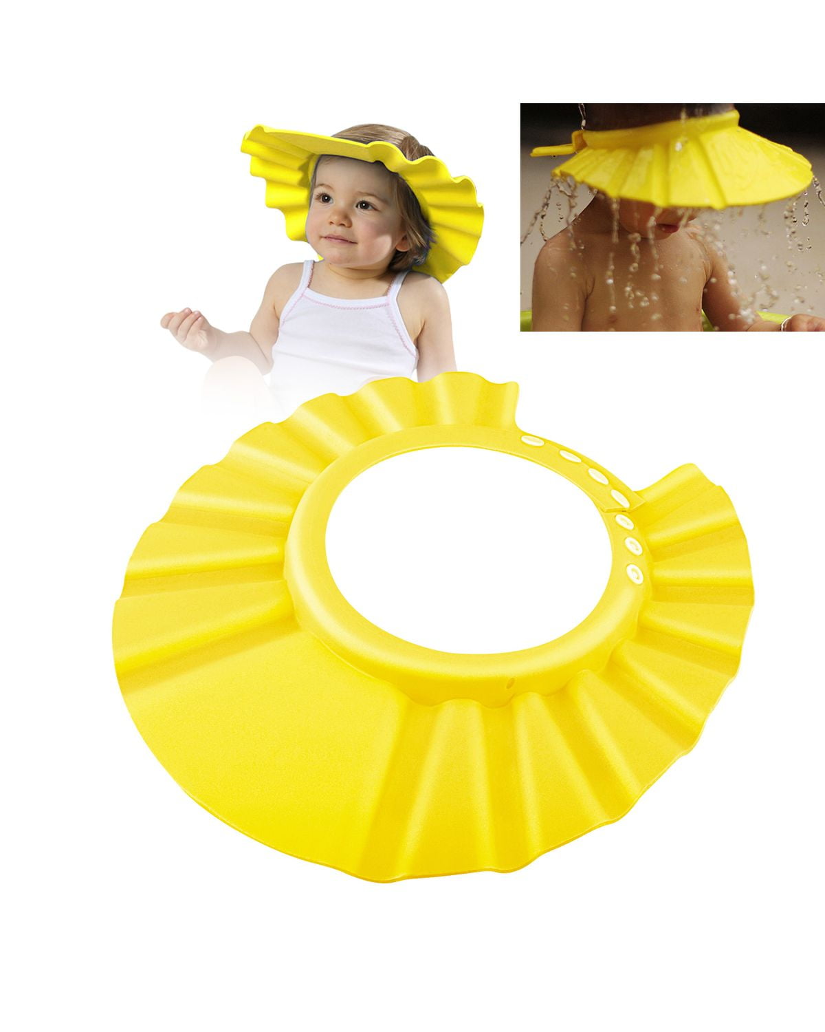 Kids Baby Child Adjustable Soft Waterproof Shield Shampoo Shower Bath Hat Cap FG 