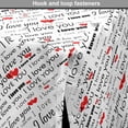 thumbnail image 4 of I Love You Dog Crate Cover, Romance Words with Hearts in Different Characters Flirt Celebration Pattern, Easy to Use Pet Kennel Cover for Dogs, 35" x 23" x 27", Red White Black, by Ambesonne, 4 of 6