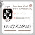 thumbnail image 7 of VeveXiao Floral Engraved Band Compatible with Apple Watch Band 40mm 41mm 38mm 42mm 44mm 45mm 49mm, Designer Soft Silicone Cute sakura Strap for iWatch Series SE Ultra 9 8 7 6 5 4 3 2 1, 7 of 7