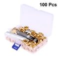 thumbnail image 2 of 100 Set Grommets Kit Quality Brass Eyelets Button Kit with 3PCS Tools Multipurpose Eyelets Button Set Portable Eyelets Button Tool Kit for Shoes Clothes Crafts Use (Golden)Inner Diameter 6MM Size 1, 2 of 6