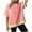 Pink, variant on gakvbuo Summer Tops For Women 2025 Vacation Going Out Tops For Women Oversized Short Sleeve Tops Casual Crewneck Colorblock Pullover Tunic Shirts