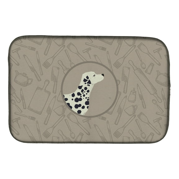 Dalmatian In the Kitchen Dish Drying Mat