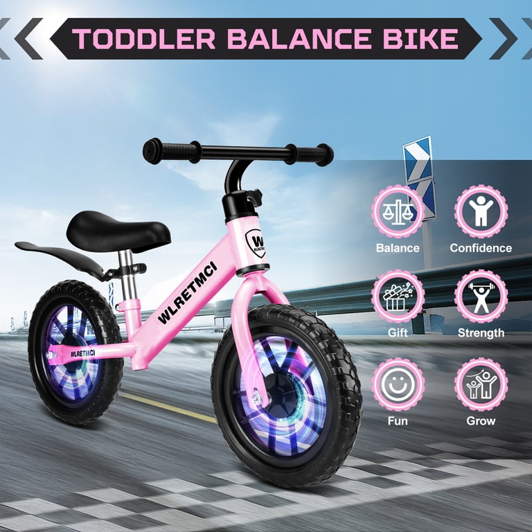 12 Inch Kids Balance Bike with Light-Up Wheels photo 2