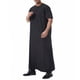 thumbnail image 5 of Tops para hombre, blusas y camisas de cuello redondo y manga corta para hombre, túnica musulmana para hombre, túnica árabe de estilo medio, camisa larga de manga corta con cuello abotonado y bolsillo,, 5 of 9