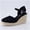 Black, variant on Cushionaire Flora Platform Espadrilles for Women, Dressy Wedge Closed Toe Sandals with Ankle Strap and Cushioned Footbed