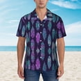 thumbnail image 4 of Vintage Tribal Feathers Hawaiian Shirts For Men, Summer Short-Sleeve Relaxed-Fit Button-Down Shirts Large, 4 of 9