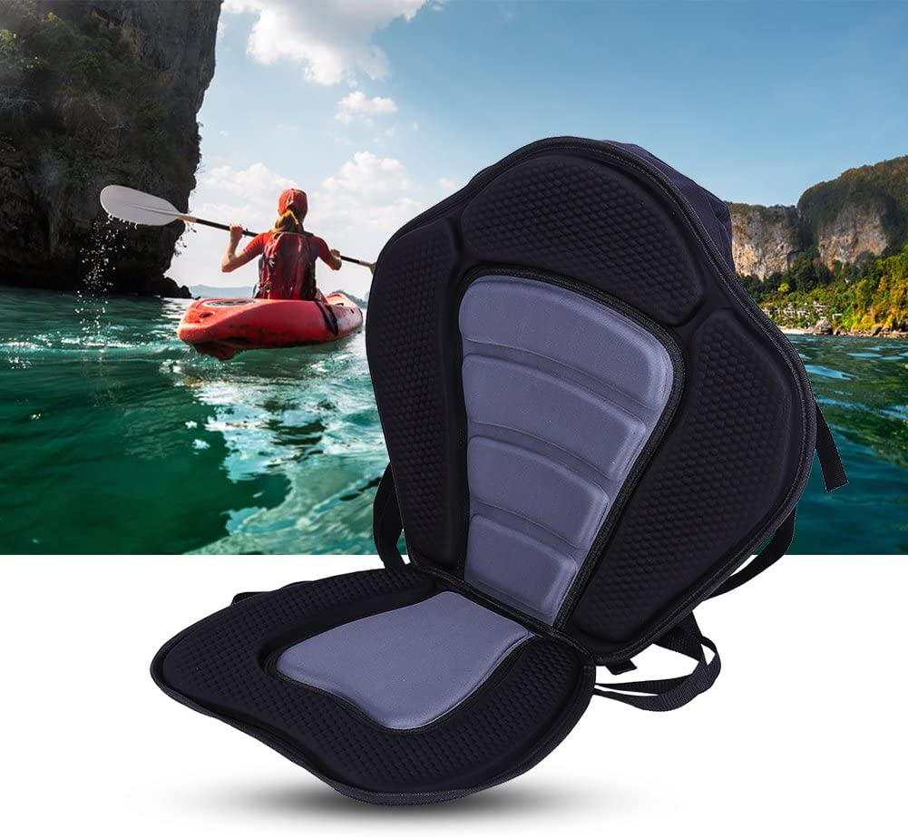 Deluxe Kayak Seat Adjustable Sit On Top Canoe Back Rest Support Cushion Pad EVA 