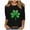 Black, variant on Saint Patrick Day Womens 3/4 Length Sleeve T Shirts Festival Shamrock Green Print Blouse Pullover Round Neck Holiday Tees Irish Vacation Novelty Shirts Loose Tops 3XL