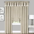 thumbnail image 2 of Traditional Elegance Buffalo Check Window Curtain Tier Pair - 58x24 - Taupe, 2 of 3