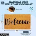 thumbnail image 2 of Juvale Welcome Mat Natural Coir Doormat - 30 x 17 in, Natural, Modern - Front Door Mat Outside Entrance & Indoor Entryway, 2 of 7