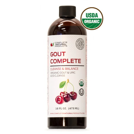 Uric Acid Complete - Natural & Organic Liquid Uric Acid Flush & Herbal Remedy Support Medicine (W/ Tart (Best Medicine For Gout)