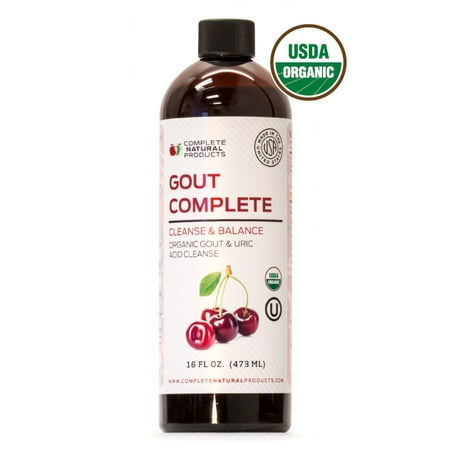Ayurvedic Herbal Remedies - Uric Acid Complete - Natural & Organic Liquid Uric Acid Flush & Herbal Remedy Support Medicine (W/ Tart Cherry)