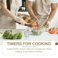 thumbnail image 4 of White Kitchen Timer Hair Scrunchies with Stopwatch Function for Cooking Eggs, Electronic Countdown and Mechanical Timer, 4 of 6