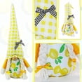 thumbnail image 6 of Lemon Gnome Scandinavian Tomte Nisse Swedish Fresh Lemon Elf Home Farmhouse Kitchen Decor Easy Peasy Shelf Summer Tiered Tray Decorations, Set of 2, 6 of 10