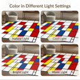 thumbnail image 7 of ODIKA 6'x9' Ultra-Soft Area Rug, Composition Modernist Rectangle Framework Bold Layout Yellow None Washable, Bare feet friendly, Silk-Touch for Guest Room, Bedroom, 7 of 7