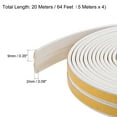 thumbnail image 2 of Foam Tape Adhesive Weather Stripping 9mm Wide 2mm Thick 5 Meters Long White, 2Pcs, 2 of 4