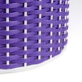 thumbnail image 4 of happimess Cecil Modern 4.13-Gallon Faux Wicker Cylinder Waste Basket, Purple/White, HPM1100E, 4 of 8