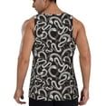 thumbnail image 3 of Xecao Hand Drawn Snake Men's Tank Top Workout Quick Dry Sleeveless Gym Jogging Muscle Shirts Summer Swim Beach Tops, 3 of 9