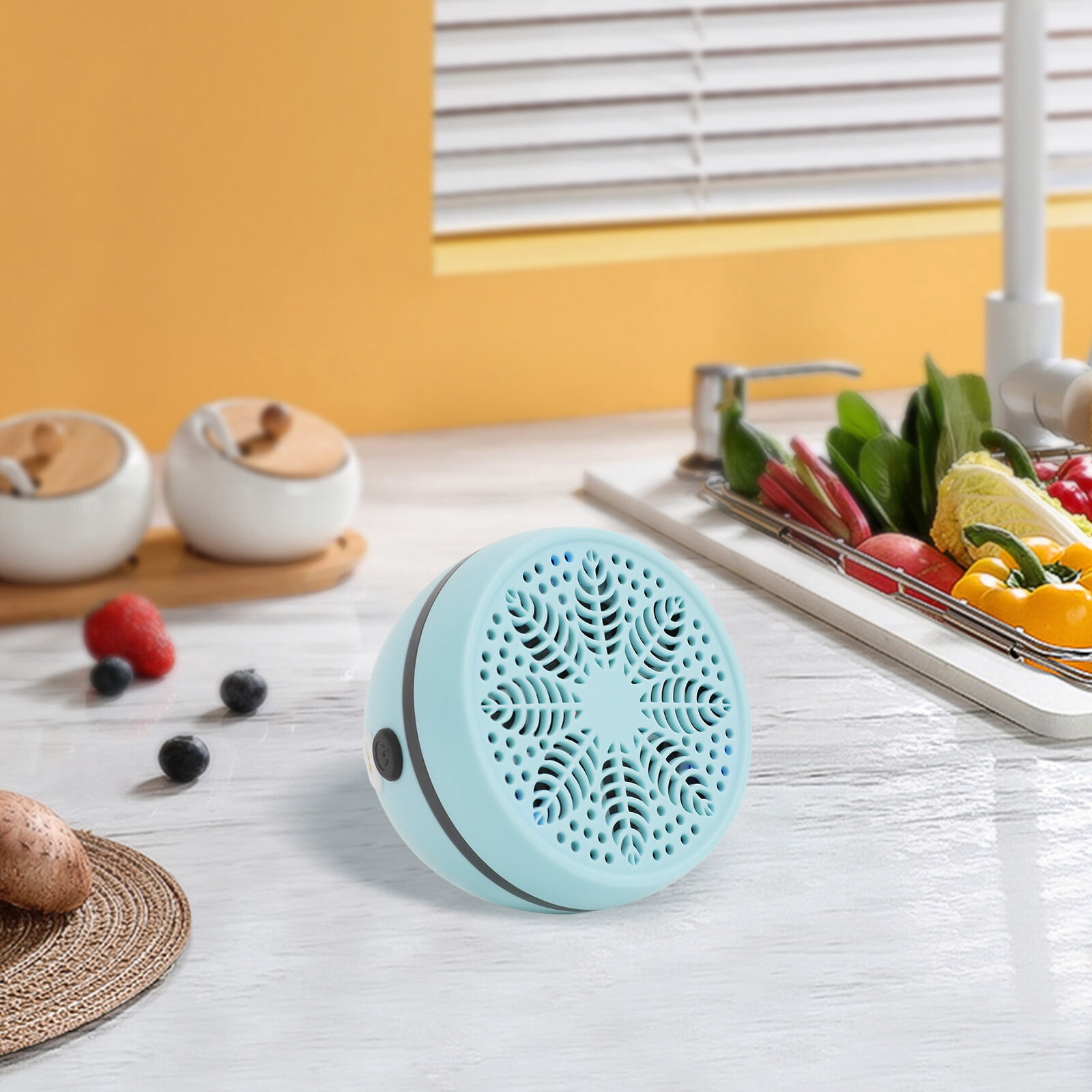 Fruit and Vegetable Washer, Fruit and Vegetable Cleaner Machine, Portable Vegetable Washing Device, High-End Sky Blue, Hydroxyl Ion Purification, Wireless Rechargeable, 3 Modes, IPX7 Waterproof