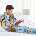 thumbnail image 6 of Balery Giraffe Come Out From Zipper Pattern Pajama Sets for Men Long Sleeve 2 Piece Sleepwear Loungewear Sets Soft PJ's with Pockets Long Sleeve Comfy Pj Sets-XX-Large, 6 of 7