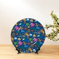 thumbnail image 6 of Zufioo Sea Fish Print Bone China Decorative Plate, Ceramic Dinner Plate with Stand Ceramic Decoration Homewares-10in, 6 of 6
