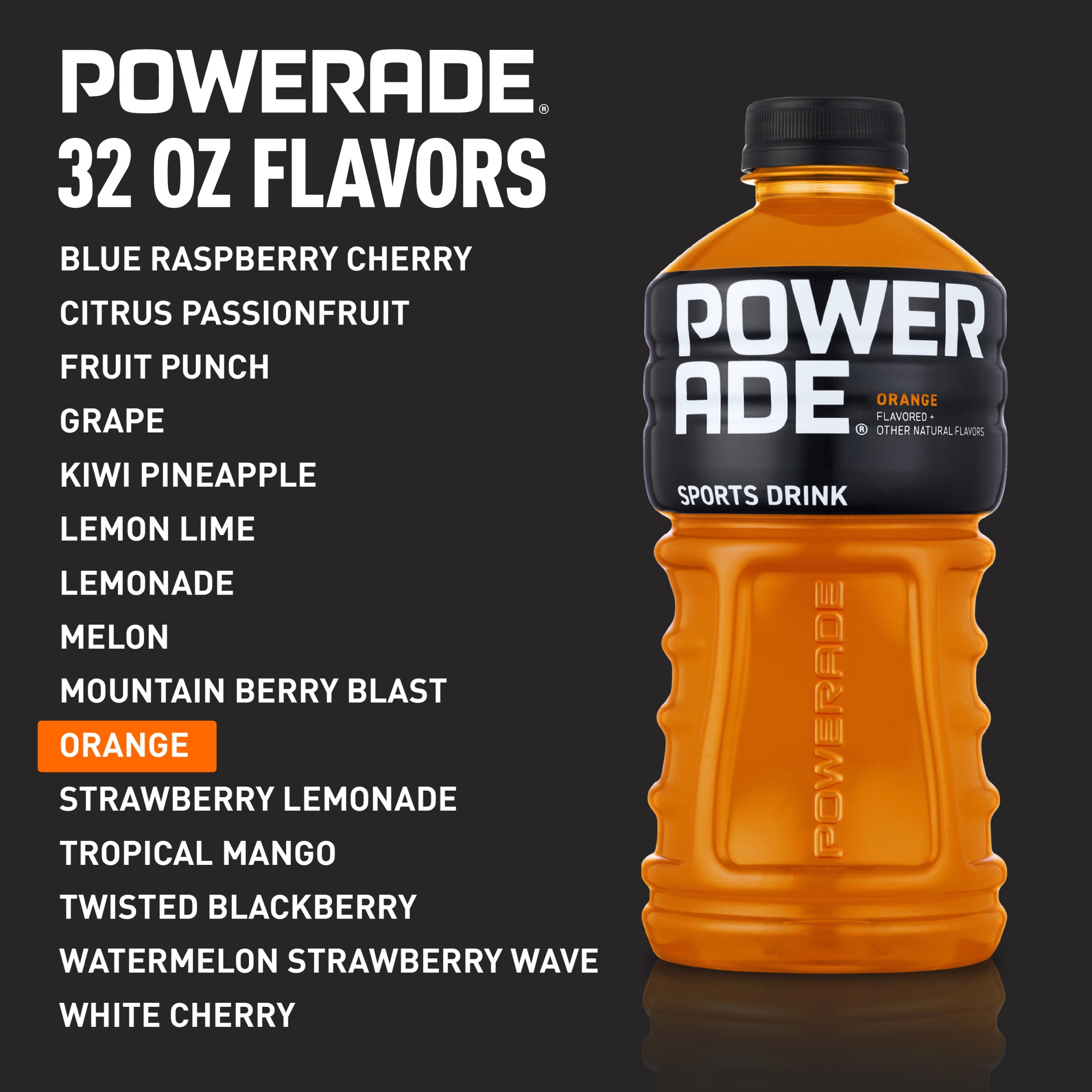 POWERADE Orange Bottle, 28 oz