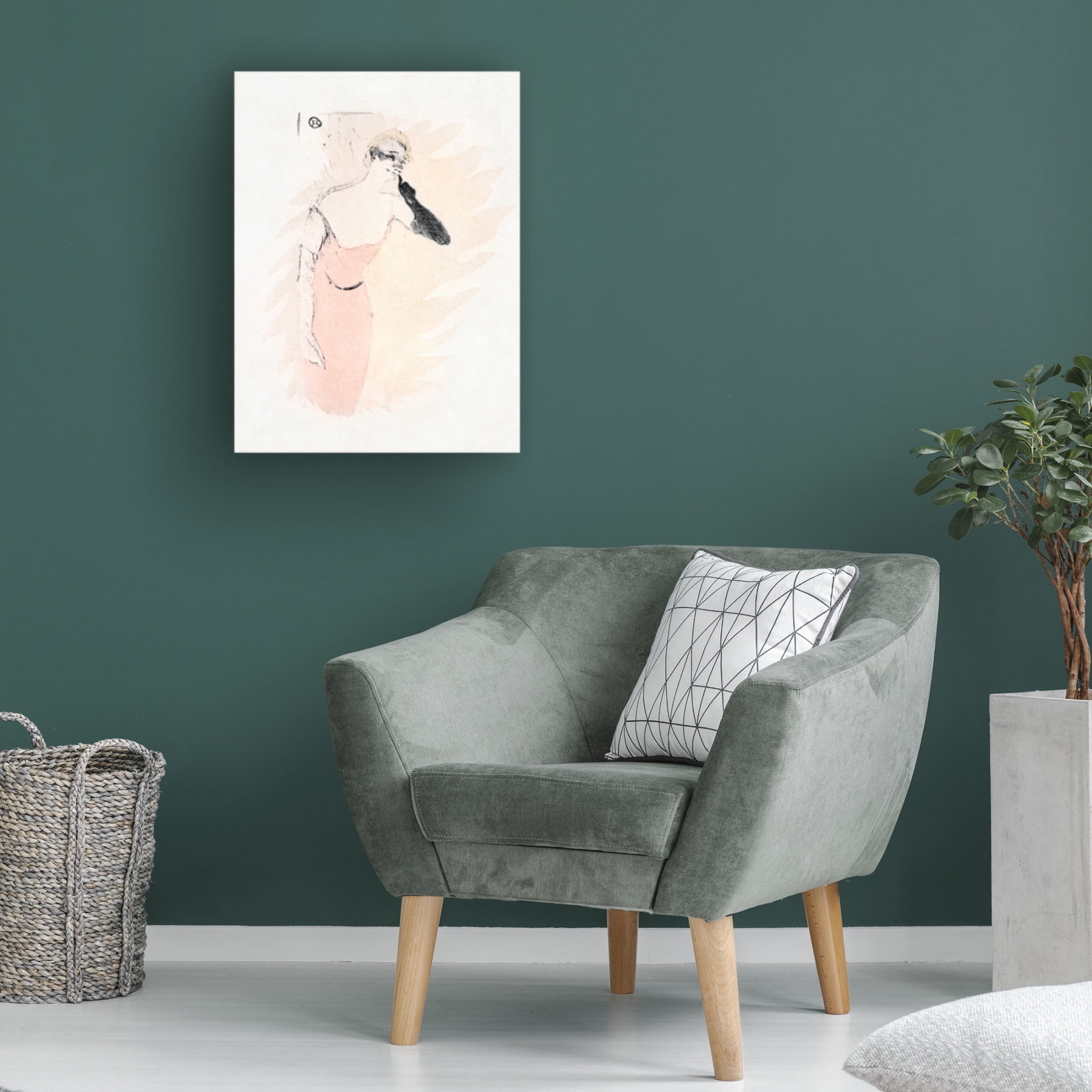 Trademark Fine Art Pictufy   Yvette Guilbert In columbine a Pierrot 1894 Canvas Wall Art