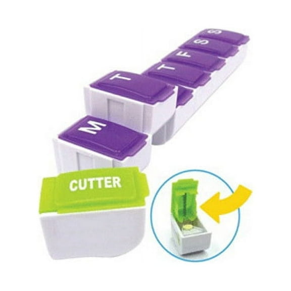 Apex Detach N Go 7-Day Plus Cutter Pill Organizer - 1 Ea