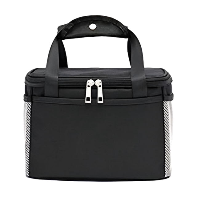 Bolsa térmica para comida, bolsa para entrega de comida, lonchera térmica, contenedor para comida negro
