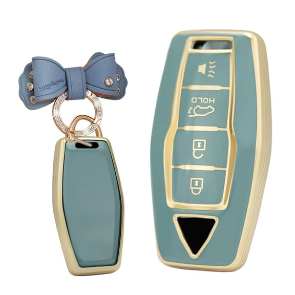 New Key Shells Key Fob Cover Fit for Mitsubishi Outlander 2021 2022 2023 TPU Key Cover Accessories 4 Button Keychain
